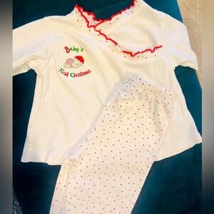 Kissy kissy 1st Christmas outfit 6-9m